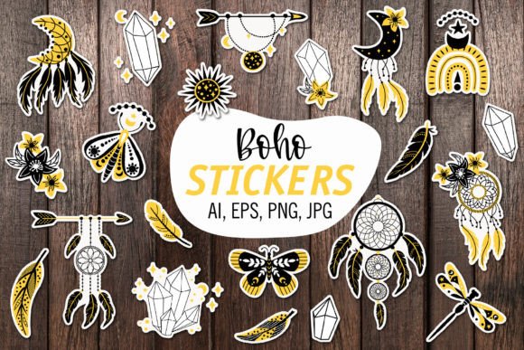 Download BOHO/ Printable Stickers Cricut Design - Boho Collection