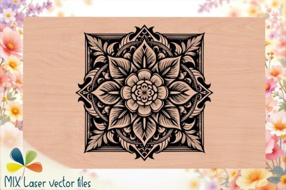 Download Floral Mandala Engraving Template - Engraving Collection