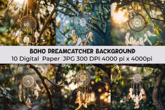 Download Boho Dreamcatcher Background - Boho Collection