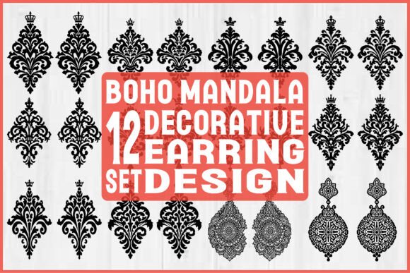 Download Boho Mandala Earring SVG Bundle - Boho Collection