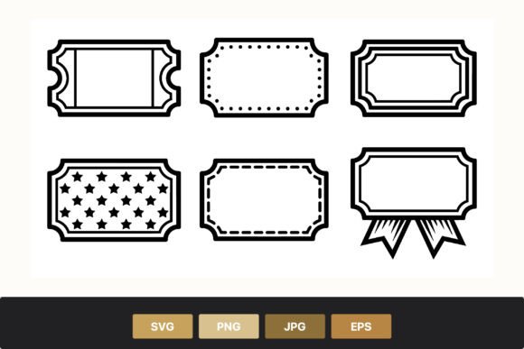 Download Ornate Ticket Label Frame Vector Icons - Icons Collection